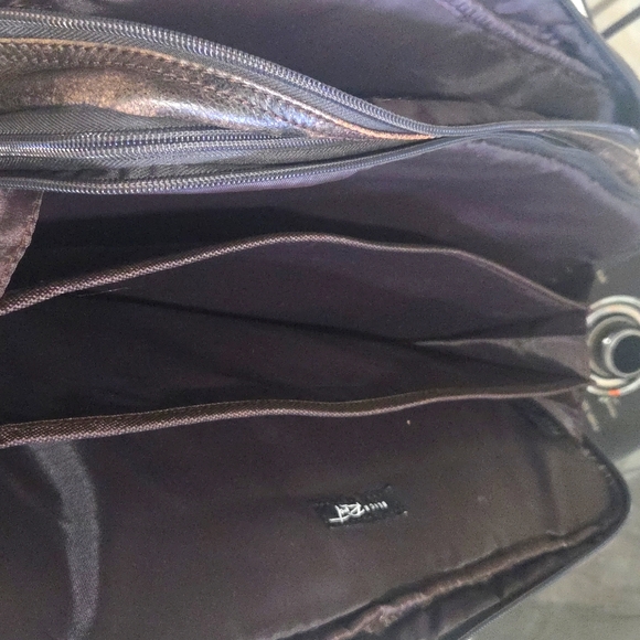 Black Rivett Brown Leather Laptop Bag. - Picture 7 of 12